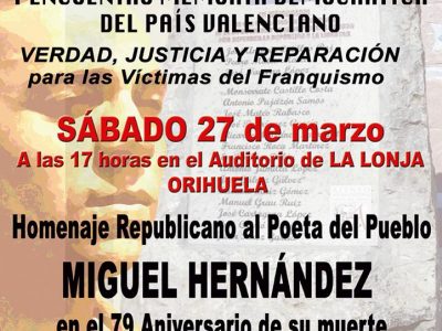 Homenaje republicano a Miguel Hernández en La Lonja