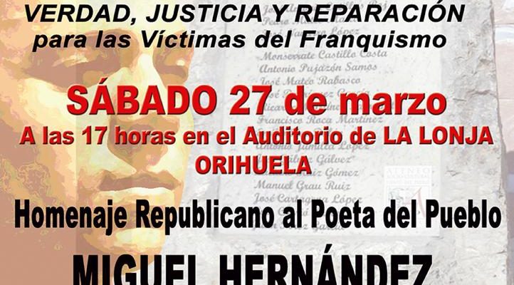 Homenaje republicano a Miguel Hernández en La Lonja