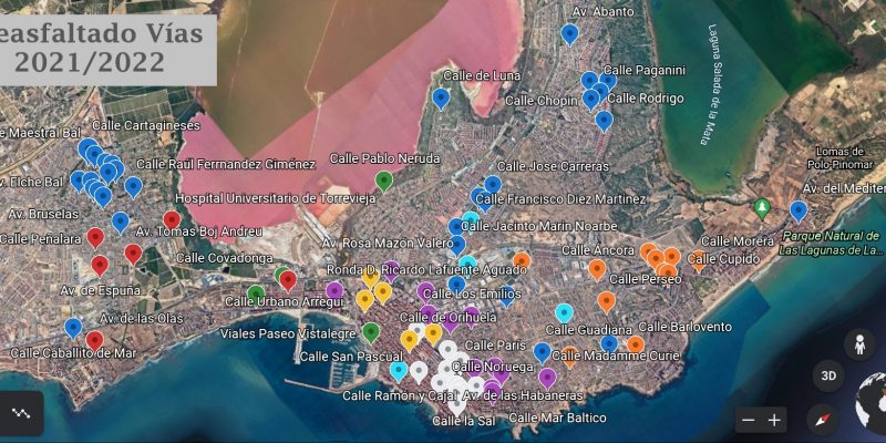 Torrevieja reparará y asfaltará numerosas calles y avenidas