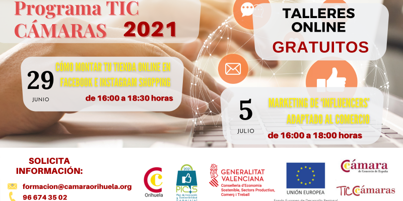 Cámara Orihuela ofrece dos cursos para comerciantes y empresarios