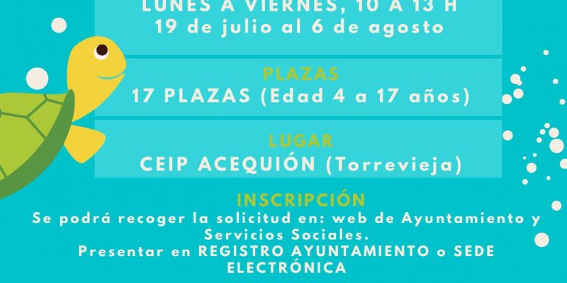 Torrevieja abre el plazo de solicitud de la escuela de verano para niños con necesidades especiales