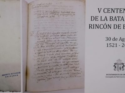 Orihuela conmemorará el V Centenario de la Batalla del Rincón de Bonanza