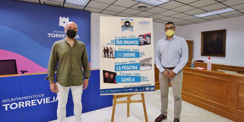 Torrevieja presenta el Festival Música & Sal con actuaciones de conocidos artistas