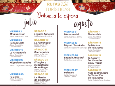 Orihuela presenta sus nuevas rutas para julio y agosto