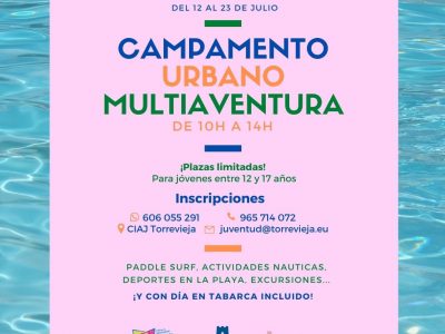 Torrevieja abre el plazo para el Campamento Urbano Multiaventura
