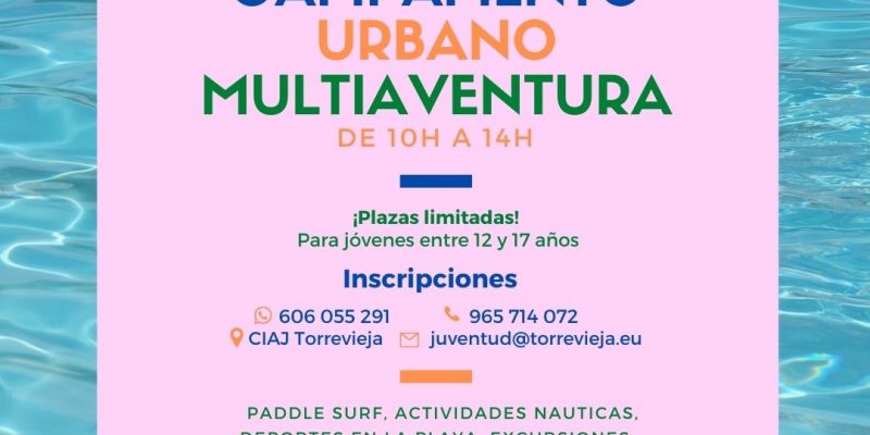 Torrevieja abre el plazo para el Campamento Urbano Multiaventura