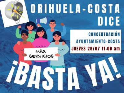Vecinos de Orihuela Costa preparan una concentración reivindicativa