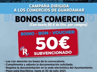 Guardamar abre el plazo de solicitudes para los bonos comercio