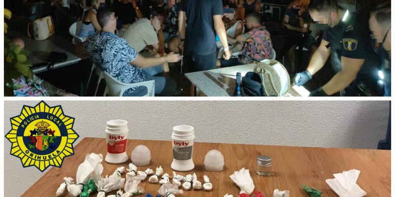 La Policía Local de Orihuela desmantela una fiesta ilegal en la costa