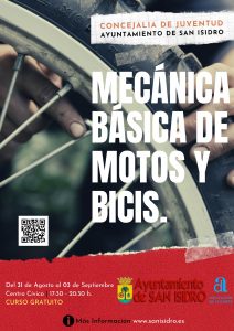 San Isidro organiza un taller de mecánica básica de motos y bicis