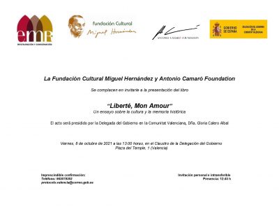 El libro 'Liberté. Mon Amour' del pintor Antonio Camaró se presenta en Valencia