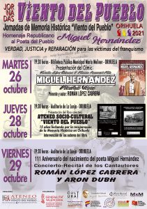 Román López Cabrera presenta en Orihuela su cómic 'Miguel Hernández, Piedra Viva'