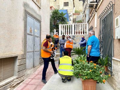 Comienzan las obras de la red de saneamiento en la calle Triana de Orihuela