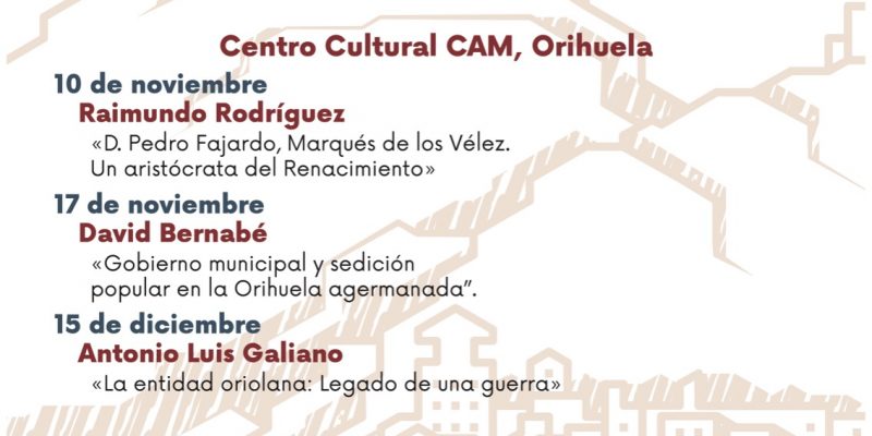 Orihuela acoge el miércoles una conferencia sobre el Marqués de los Vélez