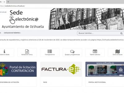 El Ayuntamiento de Orihuela estrena su nueva Sede Electrónica