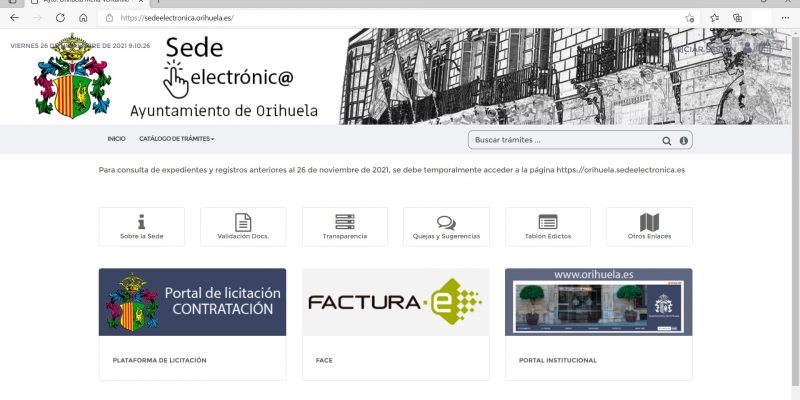 El Ayuntamiento de Orihuela estrena su nueva Sede Electrónica