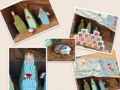 El Colegio Nuestra Señora del Carmen de Orihuela crea un belén sostenible