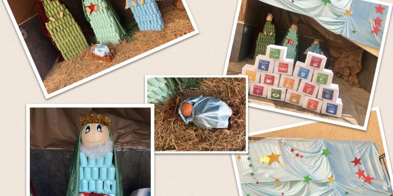 El Colegio Nuestra Señora del Carmen de Orihuela crea un belén sostenible