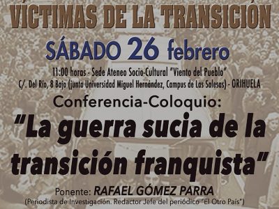 Organizan una conferencia de Memoria Histórica en Orihuela