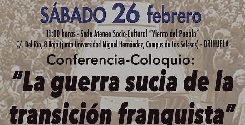 Organizan una conferencia de Memoria Histórica en Orihuela