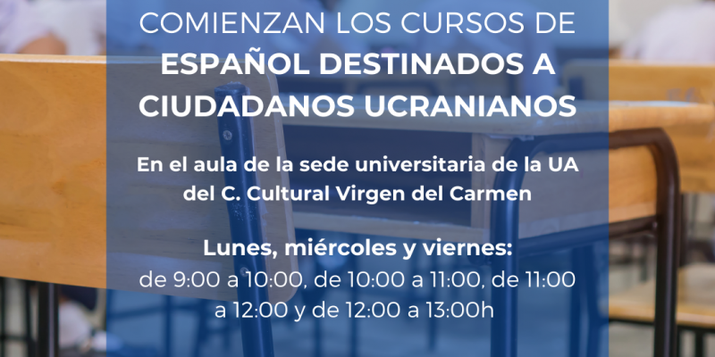 El lunes comienzan los cursos de español en Torrevieja destinados a ucranianos