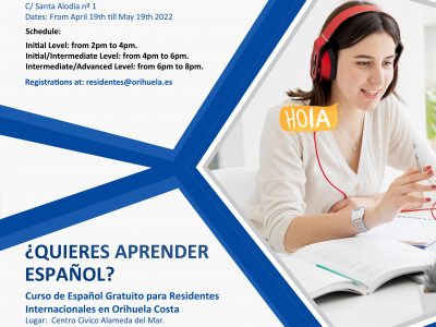 Orihuela organiza un curso de español para residentes internacionales