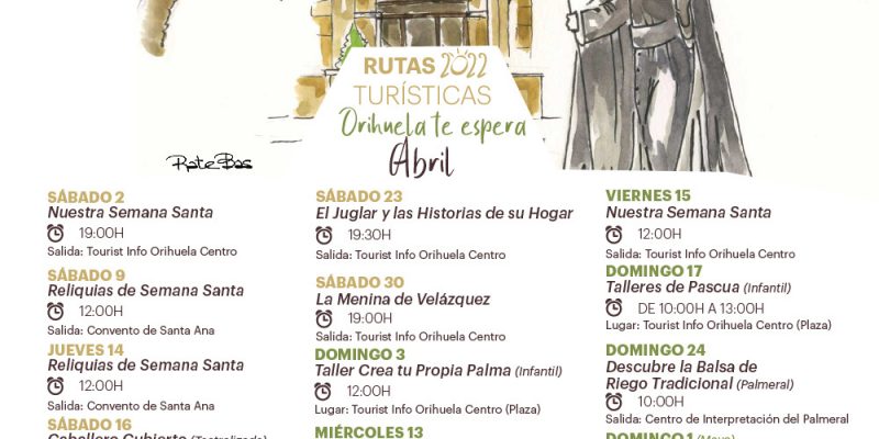 Orihuela presenta sus rutas turísticas de abril con la Semana Santa de protagonista