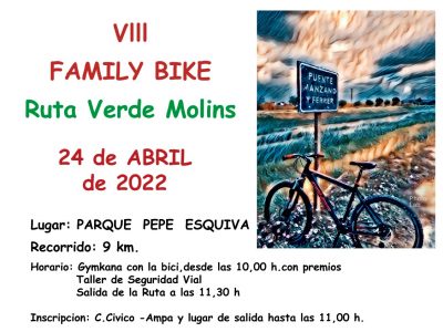 Este domingo se celebra la VIII Family Bike ‘Ruta Verde Molins’