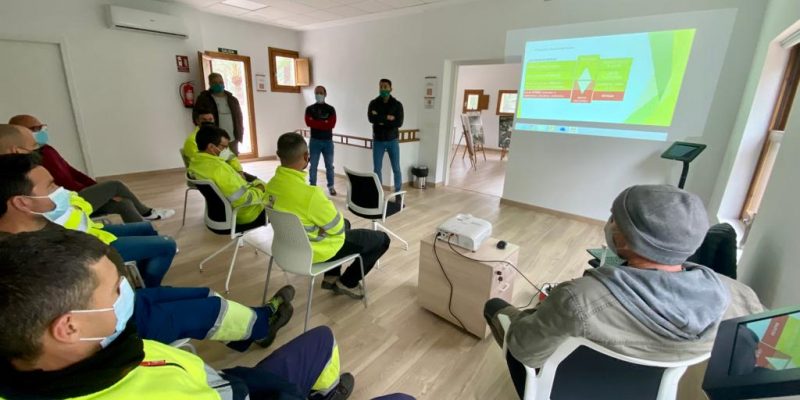 Realizan en Orihuela un curso de seguridad en la trepa de las palmeras