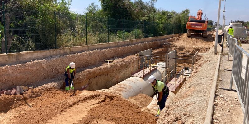 Las obras de pluviales en Torreta Florida de Torrevieja siguen a buen ritmo