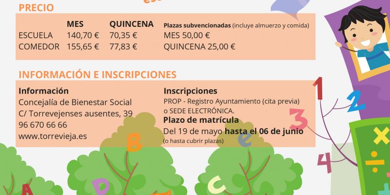 Torrevieja abre el plazo de inscripción para su escuela de verano