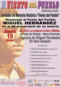 Orihuela acoge una jornada de debate en torno a la vigencia de Miguel Hernández
