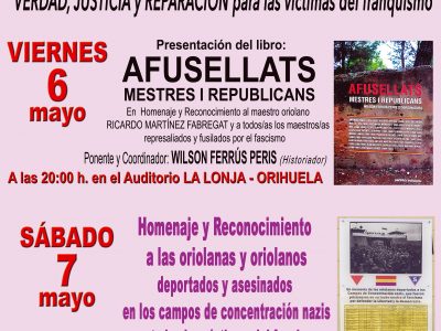 Presentan en Orihuela un libro sobre los maestros represaliados por el franquismo