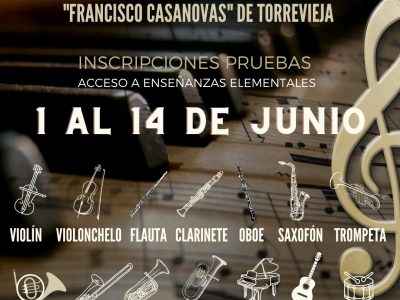 Torrevieja abre las pruebas de acceso al conservatorio de música