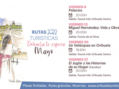 Orihuela presenta sus rutas turísticas del mes de mayo