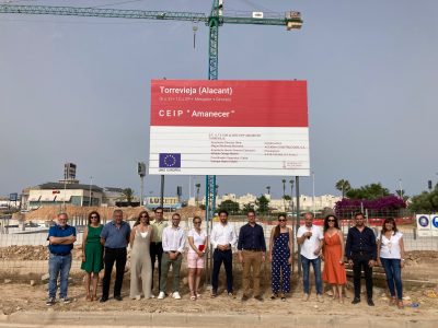 Las obras del colegio Amanecer de Torrevieja cumplirá sus plazos previstos