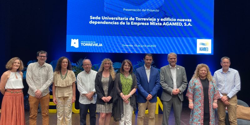 Presentan el futuro edificio para la sede de la Universidad y de AGAMED en Torrevieja