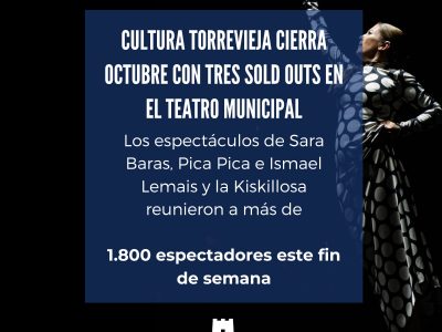 Torrevieja cierra octubre con tres sold outs en el Teatro Municipal