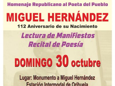 La estación de Orihuela acoge un recital de poemas homenaje a Miguel Hernández
