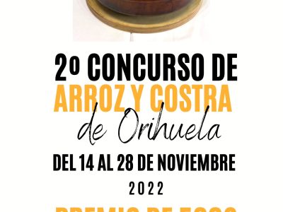 Orihuela organiza la segunda edición del Concurso de Arroz y Costra