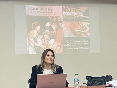 Prensentan en Orihuela la restauración del óleo 'Adoración de los Reyes Magos'