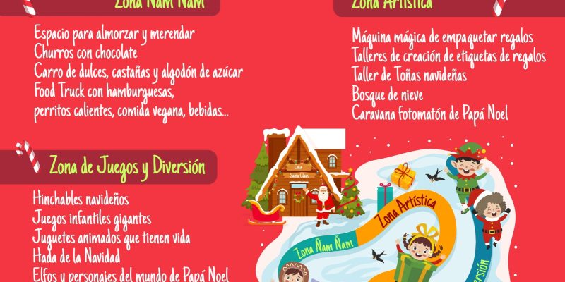 La programación navideña de Benejúzar, titulada 'Navidades Encantadas' se desarrollará del 23 al 25 de diciembre en los jardines del auditorio Eloy García López, con talleres, hinchables, juegos infantiles, empaquetado de regalos, elfos y una visita a la casa de Papá Noel