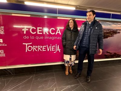 La estación de metro de Gran Vía de Madrid "viste" imágenes de Torrevieja