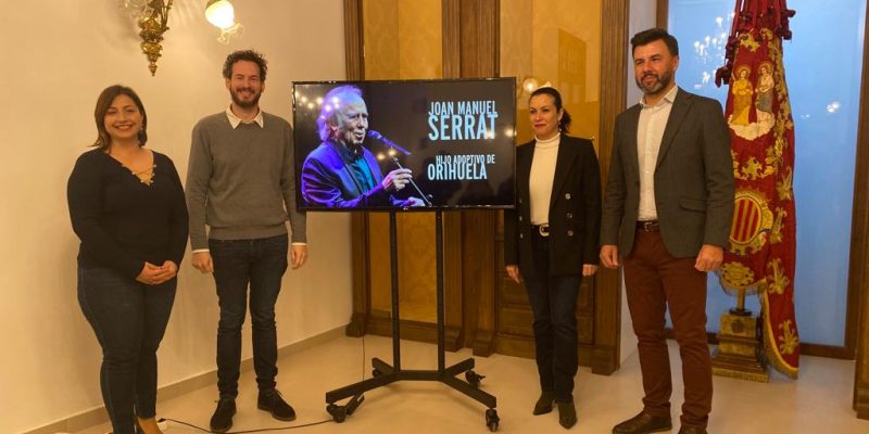 El acto de nombramiento de Serrat como hijo adoptivo de Orihuela será el 17 de febrero