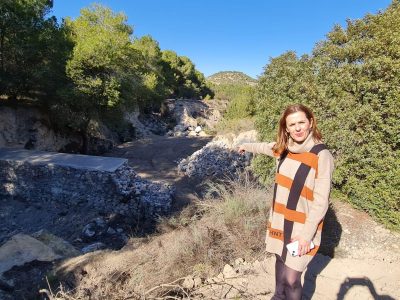 Comienzan las obras de reconstrucción del dique de una rambla en Benejúzar