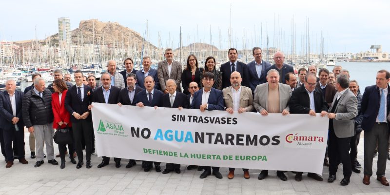 ASAJA y Cámara de Comercio exigen agua para la provincia de Alicante
