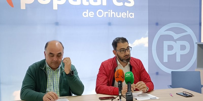El PP de Orihuela solicita en un pleno extraordinario la comparecencia de Gracia y Noguera