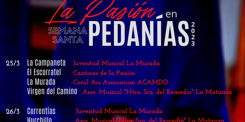 Orihuela programa 18 conciertos en el programa 'La Pasión en Pedanías'