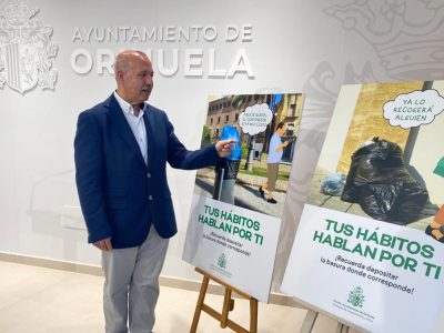 Orihuela inicia una campaña sobre el buen uso de contenedores y papeleras
