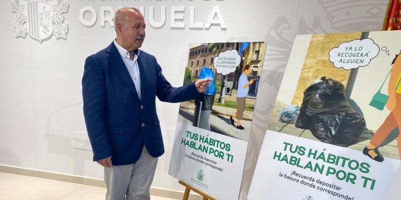 Orihuela inicia una campaña sobre el buen uso de contenedores y papeleras